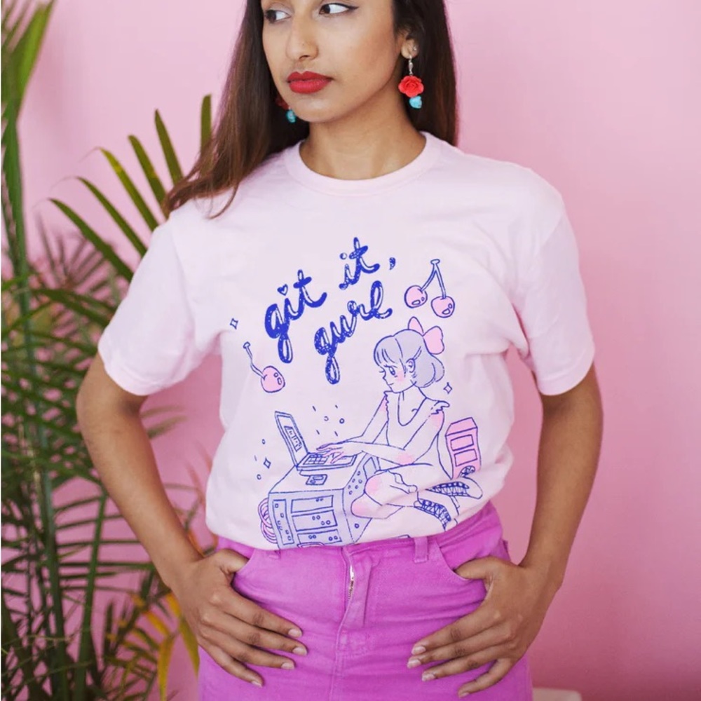 Bubble Sort Zines Get it Gurl t shirt size medium